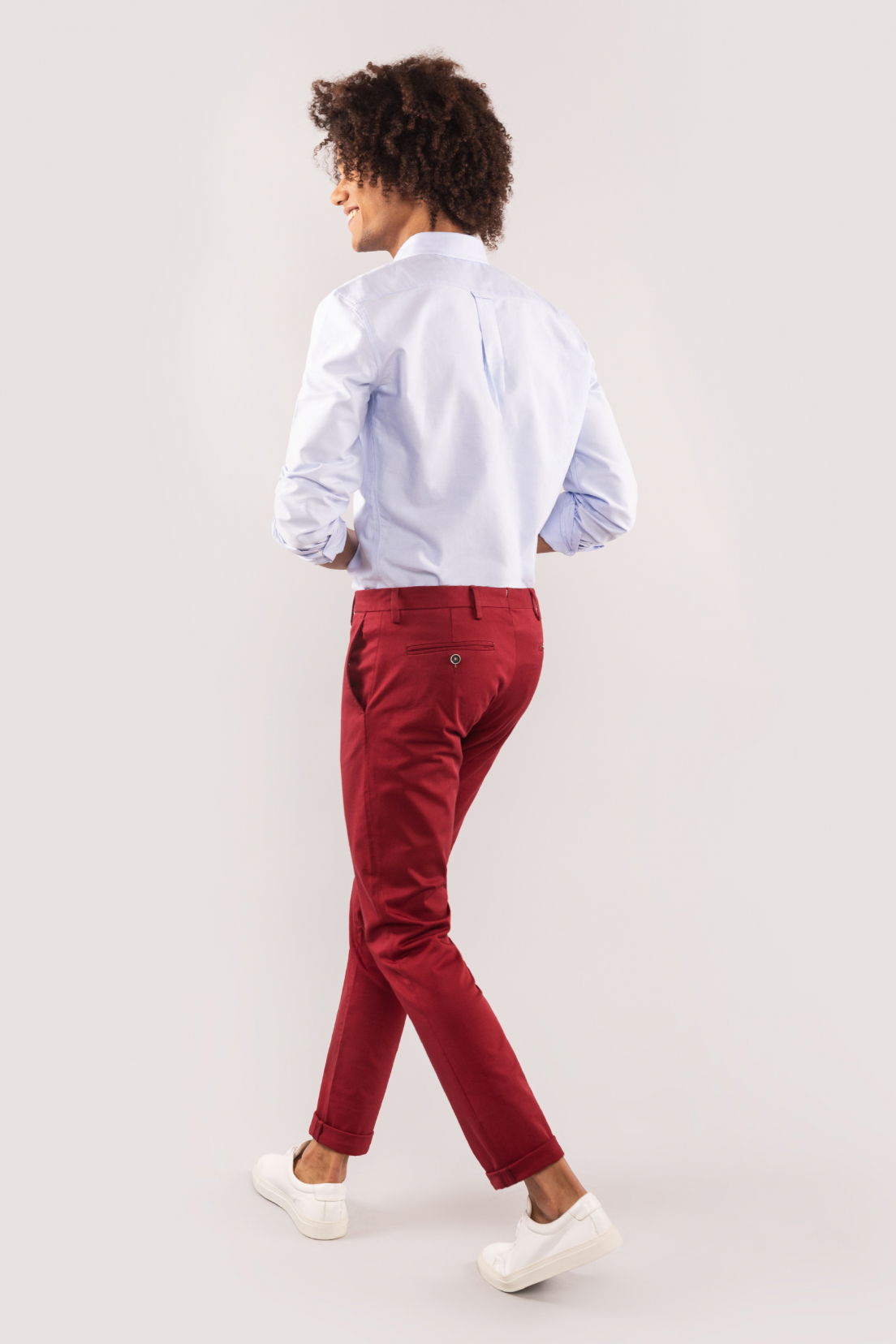 burgundy chinos